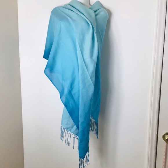 Blue fringe nautical women scarf - Picture 1 of 4